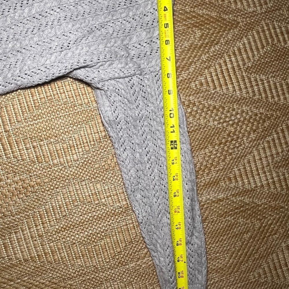 Jodifl Women's Light Gray Knit Sweater, Criss Cross Knot Back, Size S - Picture 9 of 9